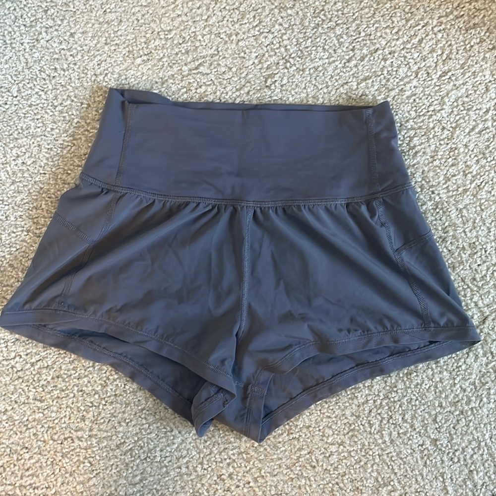 Grey lululemon shorts with liner size 6